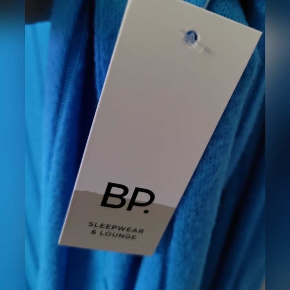BP Ribbed Bright Blue Robe Size M - Picture 7 of 9